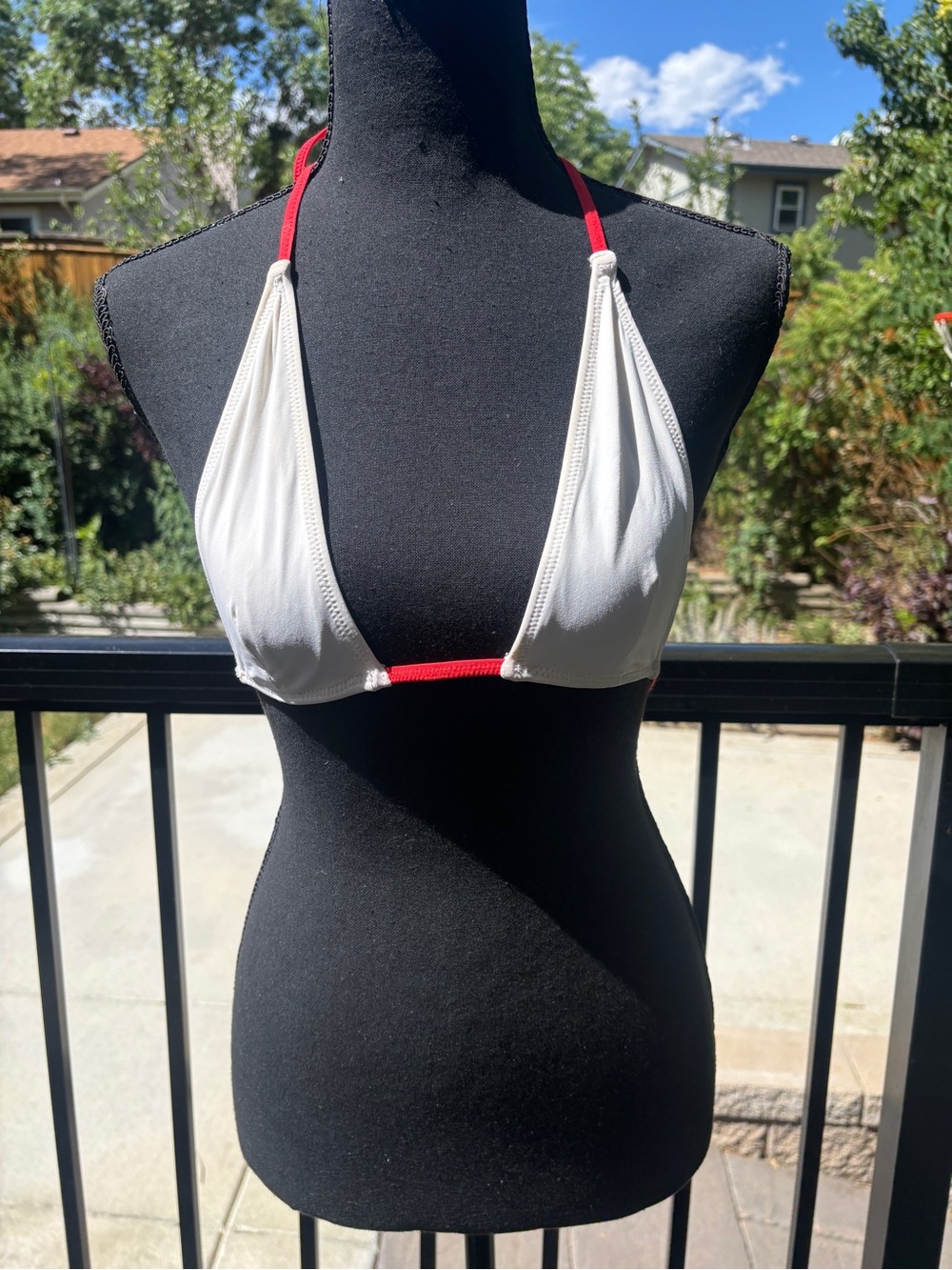 Two Pieces! Designer One of a Kind Triangle Bikini Tops - Picture 2 of 8